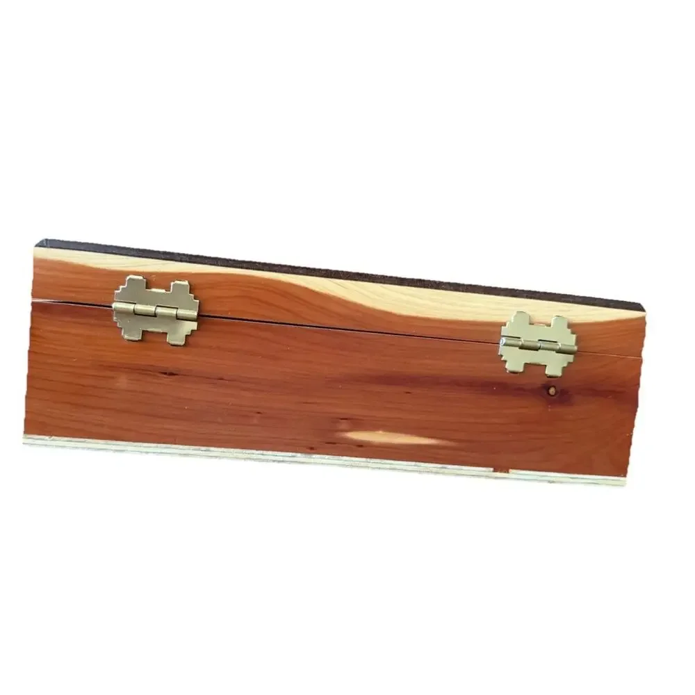 Timber Wolf Cedar Keepsake Box Jewelry Memory Chest Brass Latch Gift